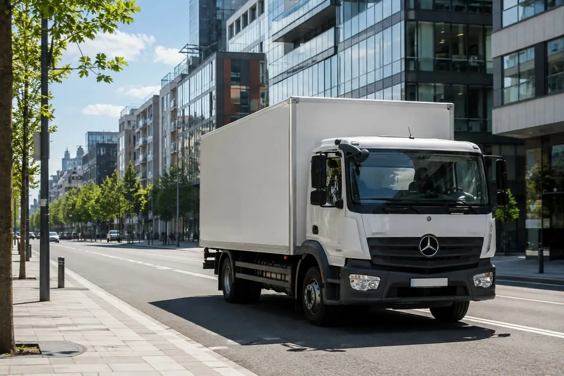 Exact Delivery van loaded with protected furniture ready for a next-day collection run